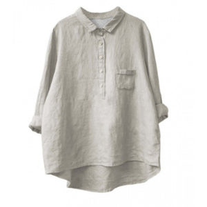 Printed Hawaiian Long-Sleeve Shirt For Women