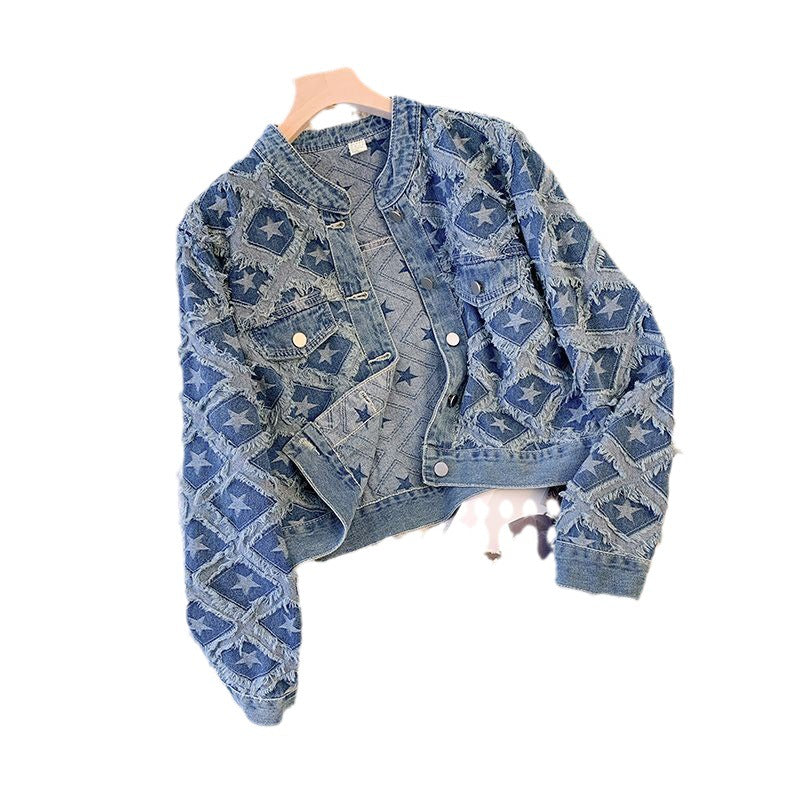 Loose-fitting  Cropped Jacket For Petite Women