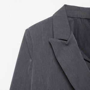 French-style Womens Fashion Versatile Double-breasted Blazer