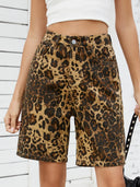 Leopard print high waist denim shorts – fierce summer fashion – MYN2O

