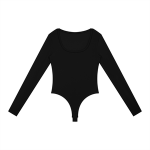 Women's Long Sleeve Performance Yoga Bodysuit – Sculpting Activewear One-Piece