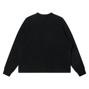 Unisex Waffle Boxy Long Sleeve T-Shirt – Oversized Textured Streetwear Tee
