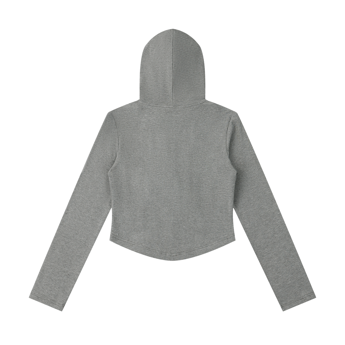 Women's Slim Cropped Full-Zip Hoodie – Fitted Athleisure Sweatshirt