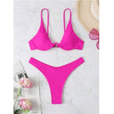 Steel bracket solid color swimsuit, one-piece swimsuit, beachwear for women