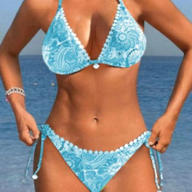 Women's printed bikini, split swimsuit, trendy two-piece swimwear for summer