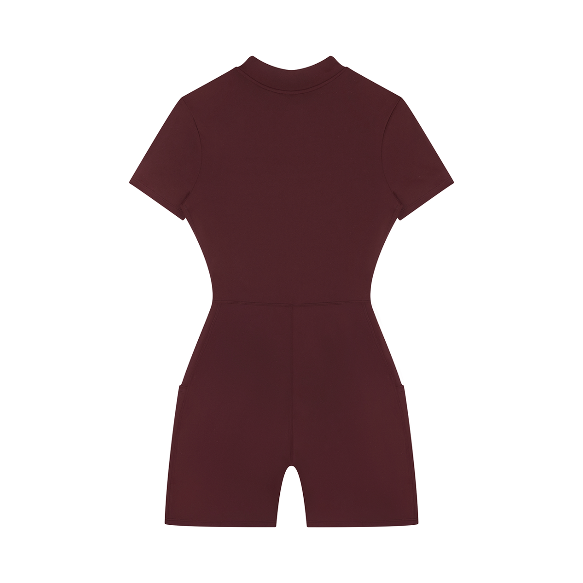 Women's Quarter Zip Short Sleeve Romper – Athletic One-Piece Activewear Jumpsuit