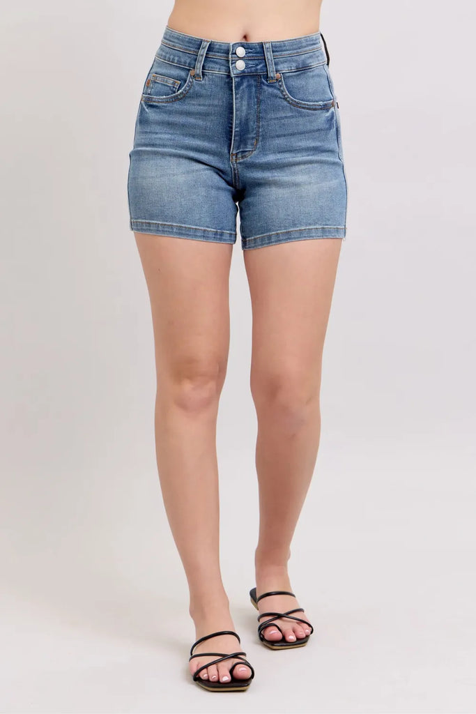 Judy Blue Full Size High Rise Tummy Control Denim Shorts – MYN2O

