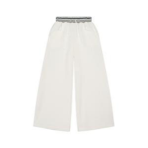 Striped Waist Wide Leg Pants