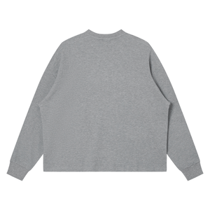 Unisex Waffle Boxy Long Sleeve T-Shirt – Oversized Textured Streetwear Tee