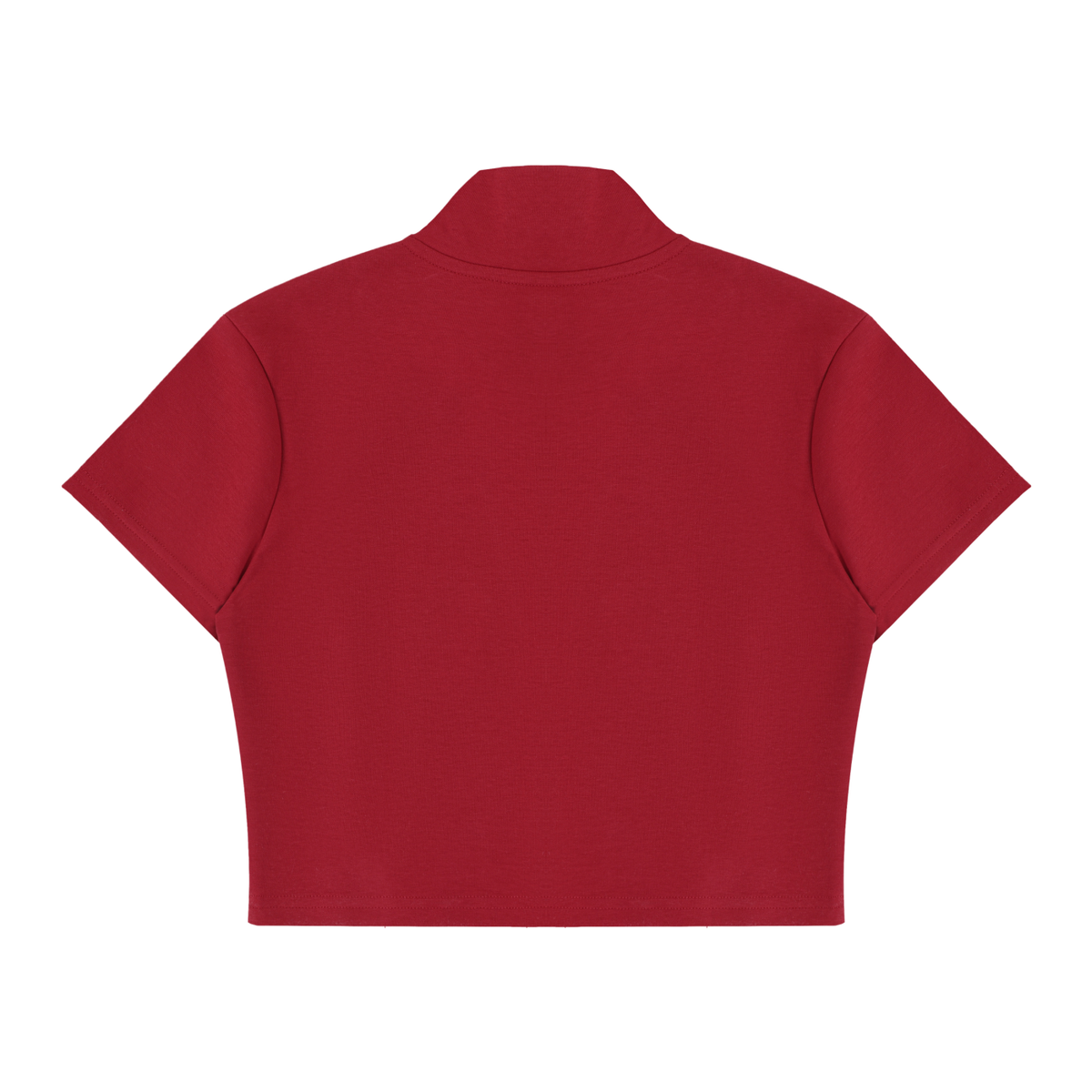 Women's Cropped Full-Zip Short Sleeve T-Shirt – Slim Fit Casual Zip-Up Top