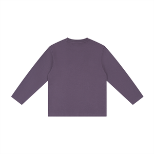 Kids' Drop Shoulder Long Sleeve T-Shirt – Oversized Cotton Casual Tee