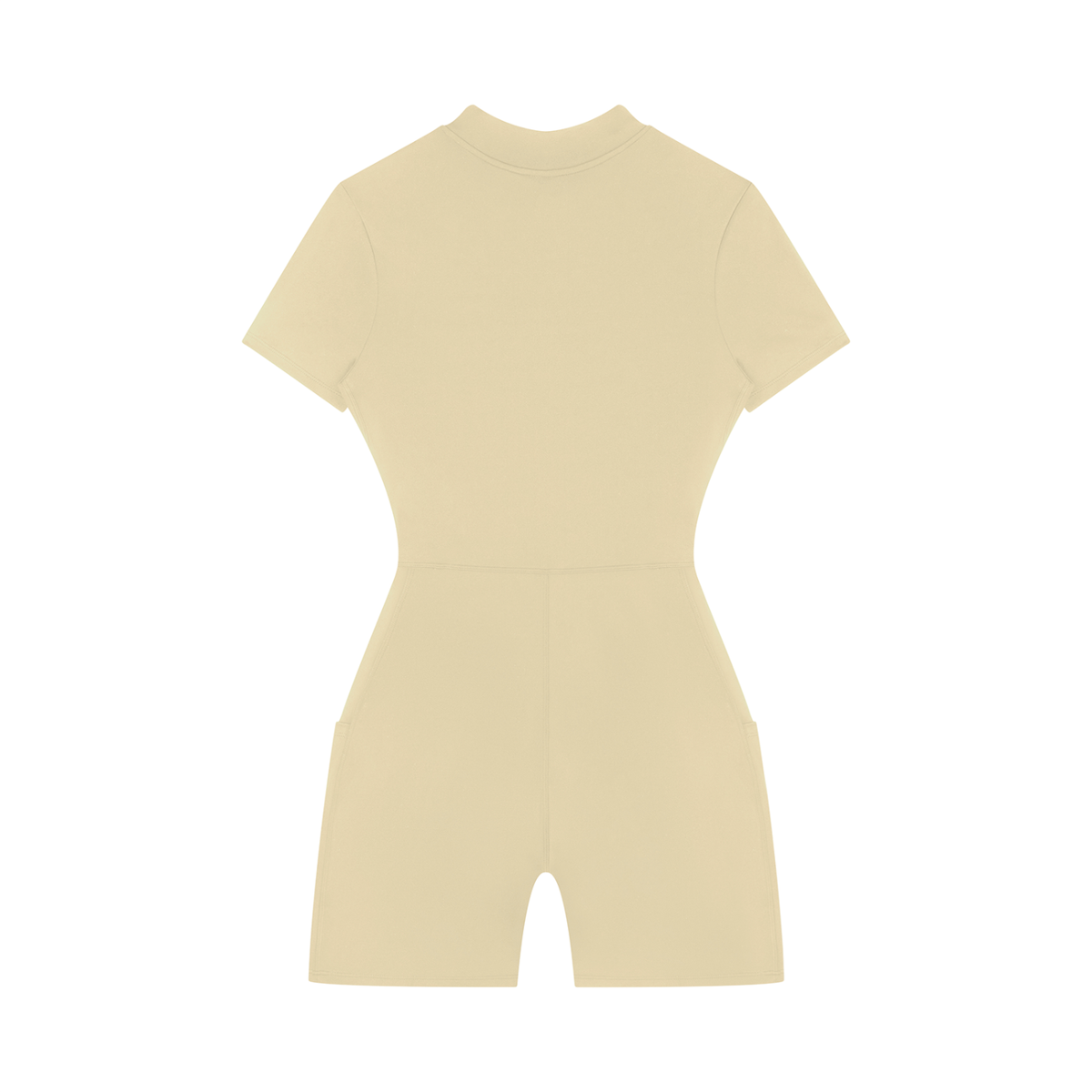 Women's Quarter Zip Short Sleeve Romper – Athletic One-Piece Activewear Jumpsuit