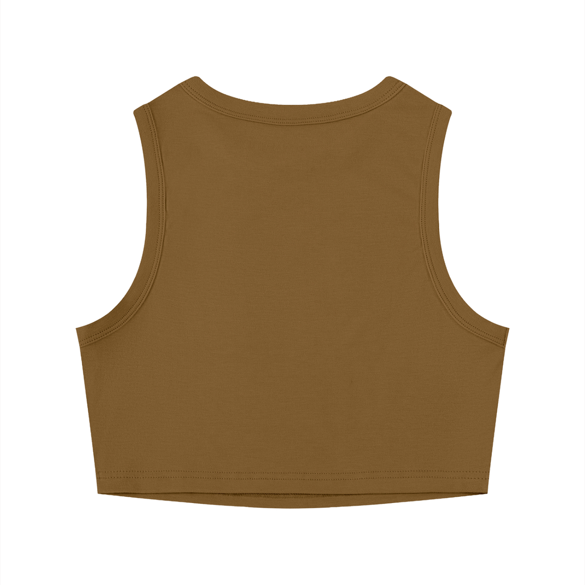 Women's Tight Crew Neck Crop Tank Top – Slim Fit Essential Sleeveless Top