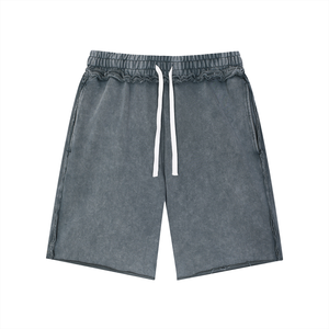 Unisex Mineral Wash Raw Edge Shorts – Oversized Premium Streetwear Shorts