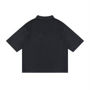 Unisex Vintage Wash Lyocell Drop Shoulder Shirt – Oversized Premium Button-Up