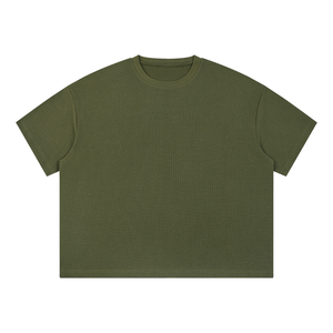 Unisex Waffle Boxy T-Shirt – Oversized Textured Streetwear Tee