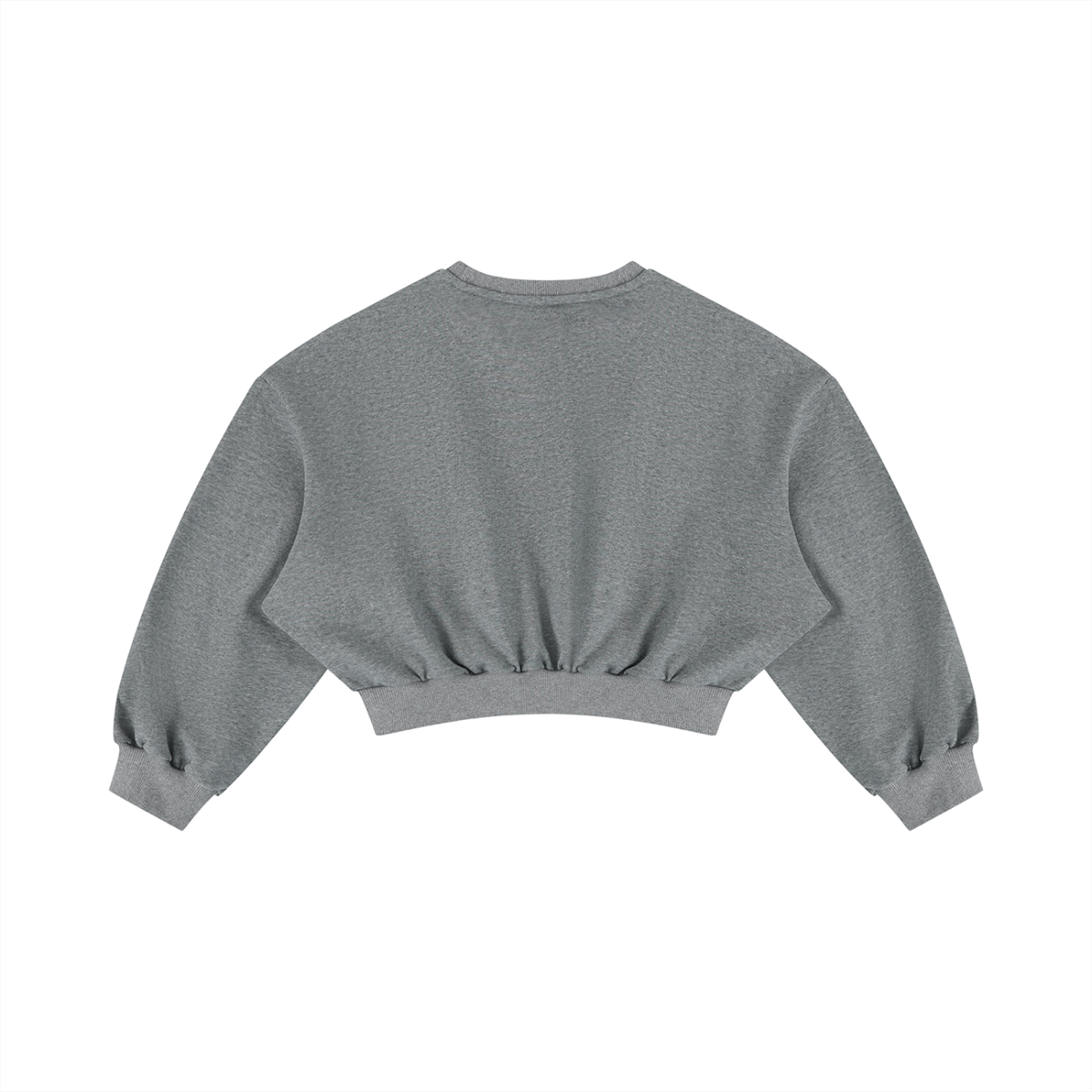 Women's Boxy Cropped Crewneck Sweatshirt – Oversized Casual Fleece Pullover