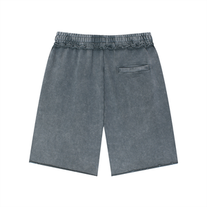Unisex Mineral Wash Raw Edge Shorts – Oversized Premium Streetwear Shorts