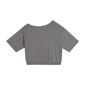 Asymmetric Shoulder Oversized Cotton T-Shirt