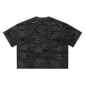 Unisex Camo Boxy T-Shirt – Oversized Camouflage Streetwear Tee