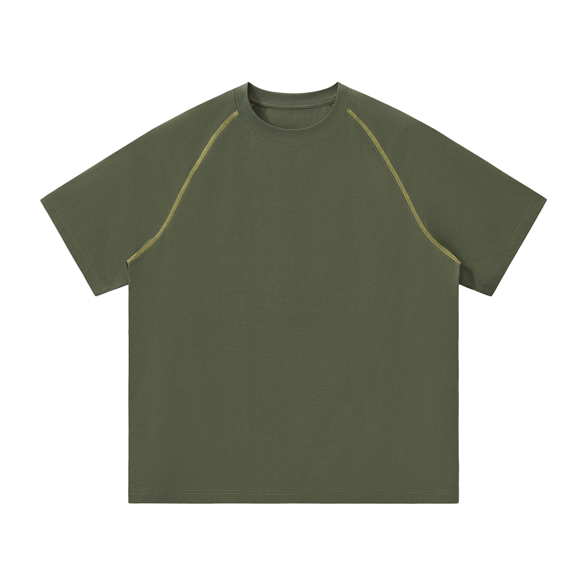 Unisex Contrast Stitch Raglan T-Shirt – Oversized Streetwear Tee