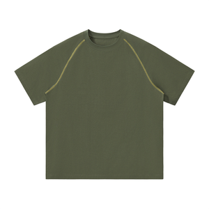Unisex Contrast Stitch Raglan T-Shirt – Oversized Streetwear Tee