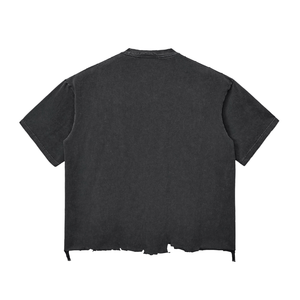 Snow Wash Raw-Hem Boxy T-shirt