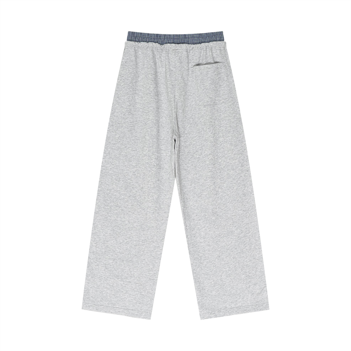 Plaid Contrast Waist Pants