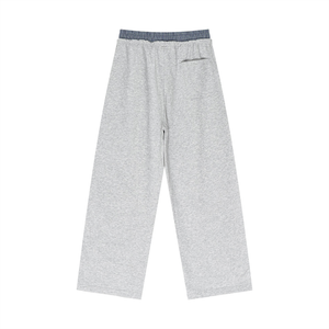 Plaid Contrast Waist Pants