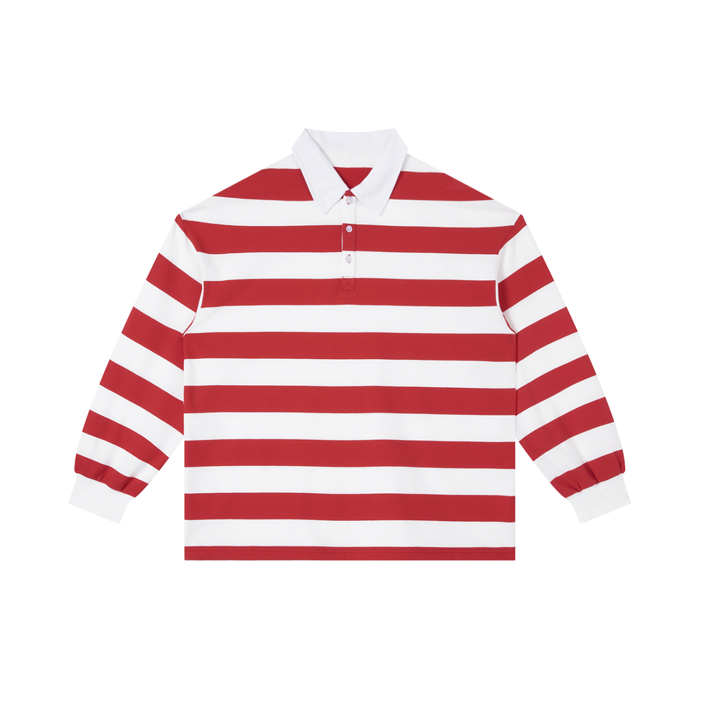 Color Block Stripe Polo Shirt