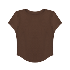Women's Paneled Crop T-Shirt – Slim Fit Casual Streetwear Tee