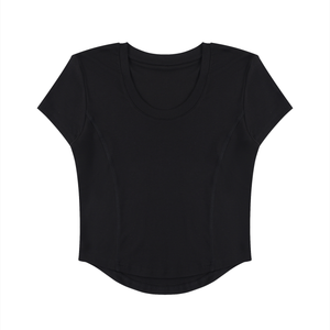 Women's Paneled Crop T-Shirt – Slim Fit Casual Streetwear Tee