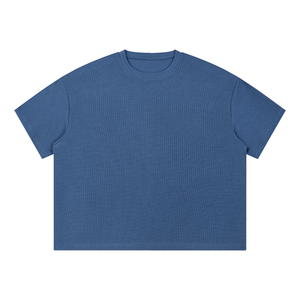 Unisex Waffle Boxy T-Shirt – Oversized Textured Streetwear Tee
