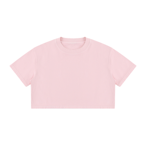 Women's Mineral Wash Cotton Crop T-Shirt – Vintage Oversized Cropped Streetwear Tee