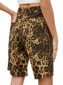 Leopard print high waist denim shorts – fierce summer fashion – MYN2O

