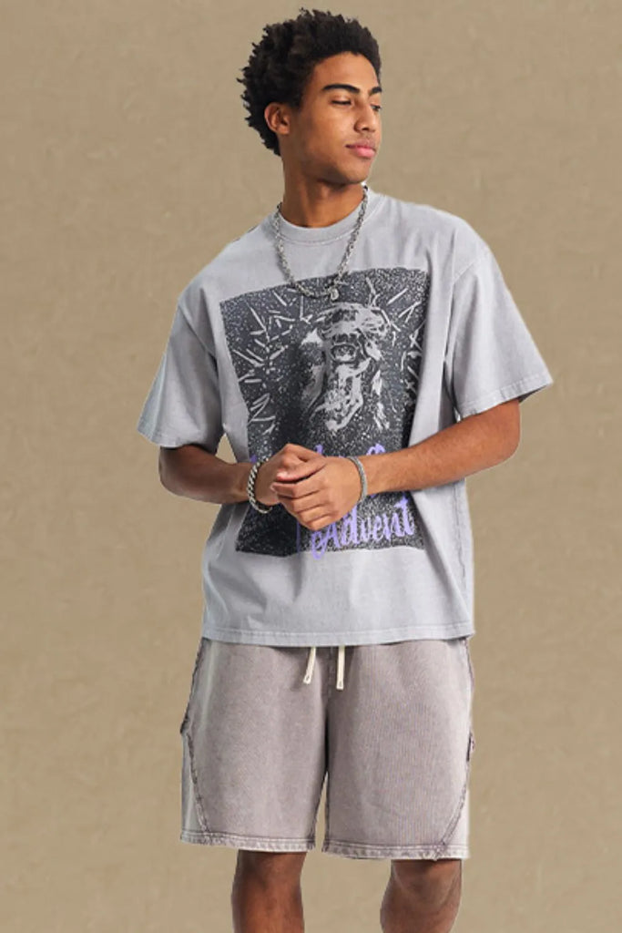 Men’s graphic round neck short sleeve t-shirt – casual streetwear by MYN2O