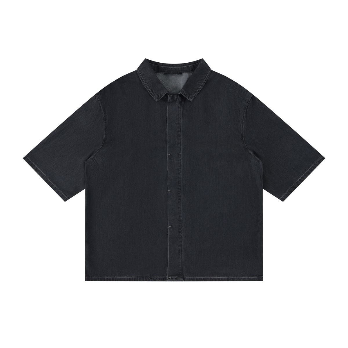 Unisex Vintage Wash Lyocell Drop Shoulder Shirt – Oversized Premium Button-Up