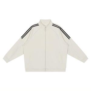 Reflection Striped Raglan Sleeve  Jacket