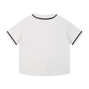Contrast Piped Button-Up Jersey