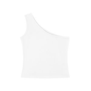 Women's One Shoulder Crop T-Shirt – Slim Fit Trendy Casual Top