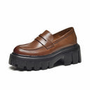 Women's Retro Black Height Increasing Shoes