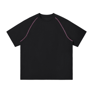 Unisex Contrast Stitch Raglan T-Shirt – Oversized Streetwear Tee