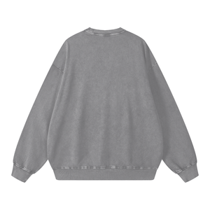 Snow Washed Oversized Sweatshirt – Premium Unisex Heavyweight Streetwear Pullover
