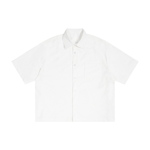 Unisex Heavyweight Boxy Short Sleeve Shirt – Oversized Premium Streetwear Button-Up