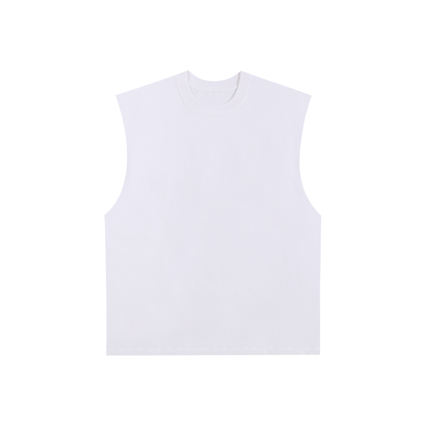 Raw Edge Cotton Tank Top