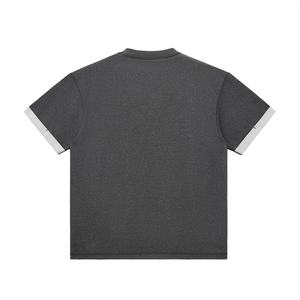 Contrast Cuff Cuffed T-Shirt