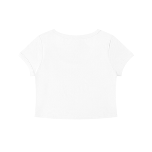 Women's Solid Color Slim Crop T-Shirt – Fitted Everyday Essential Crop Top