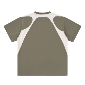Contrast Panel Cotton T-Shirt