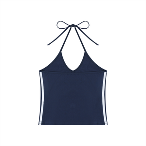 Women's Color Block Halter Crop Tank Top – Sleeveless Summer Essential