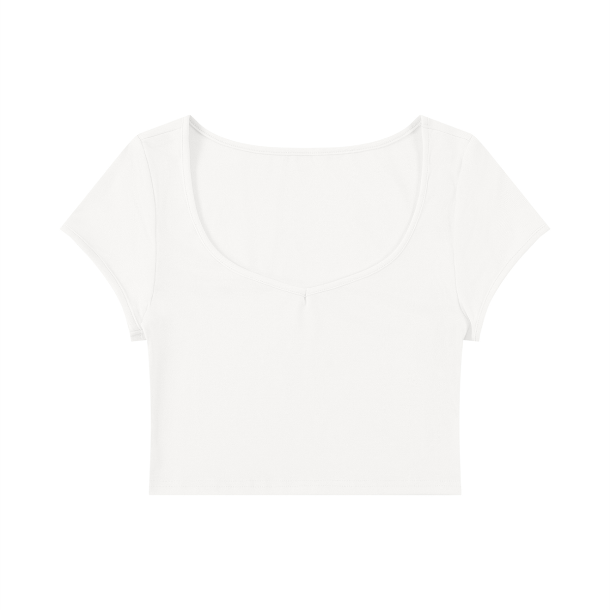 Women's Slim Cap Sleeve Crop T-Shirt – Fitted Everyday Essential Top